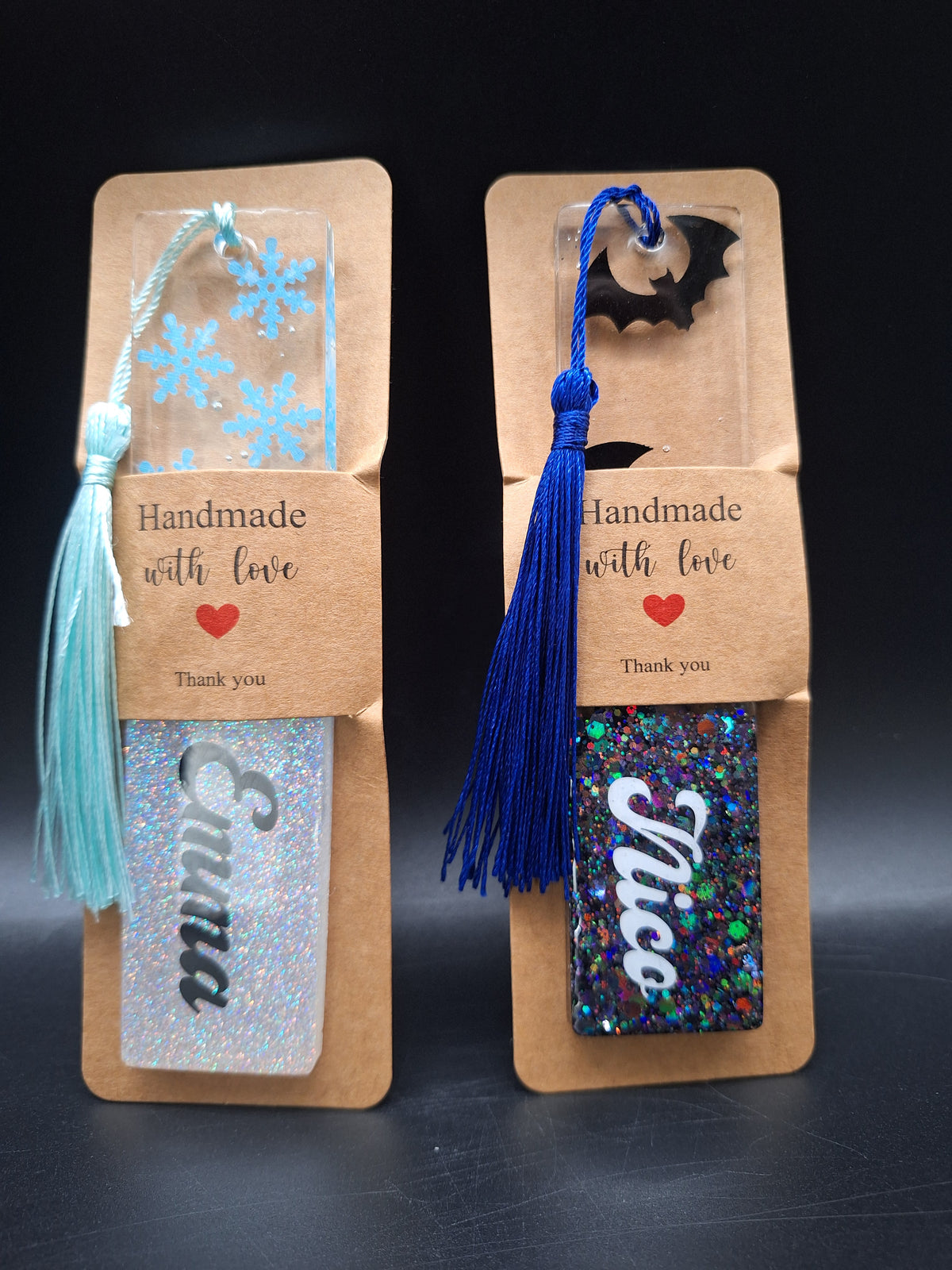 Personalisiertes Lesezeichen mit Namen aus Epoxidharz ✨
