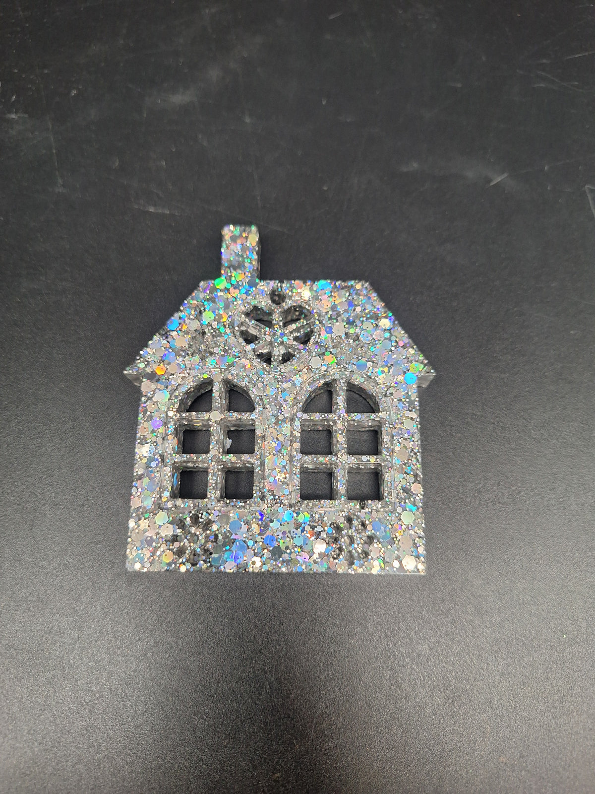 Weihnachtsanhänger mit holografischem Glitzer | Gold &  Silber