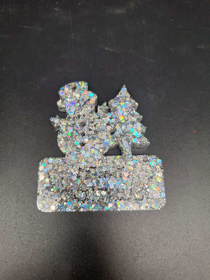 Weihnachtsanhänger mit holografischem Glitzer | Gold &  Silber