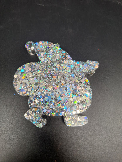 Weihnachtsanhänger mit holografischem Glitzer | Gold &  Silber