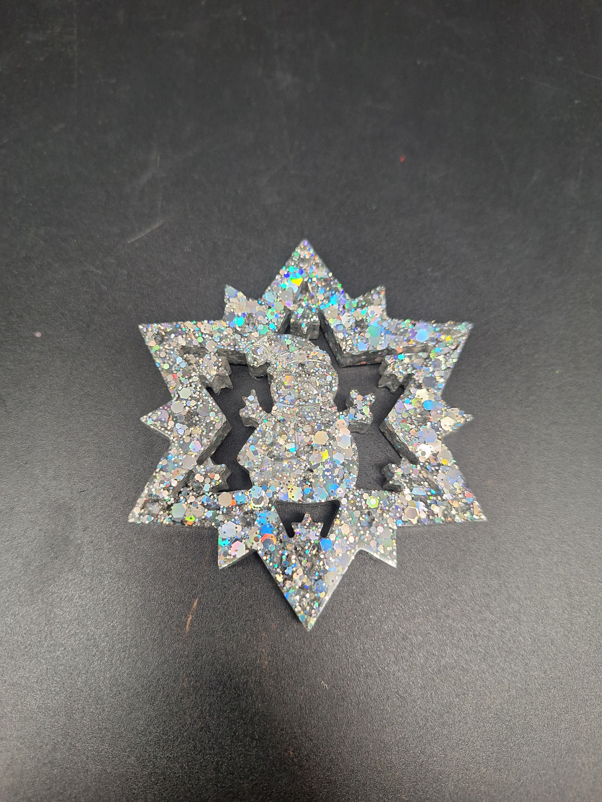 Weihnachtsanhänger mit holografischem Glitzer | Gold &  Silber