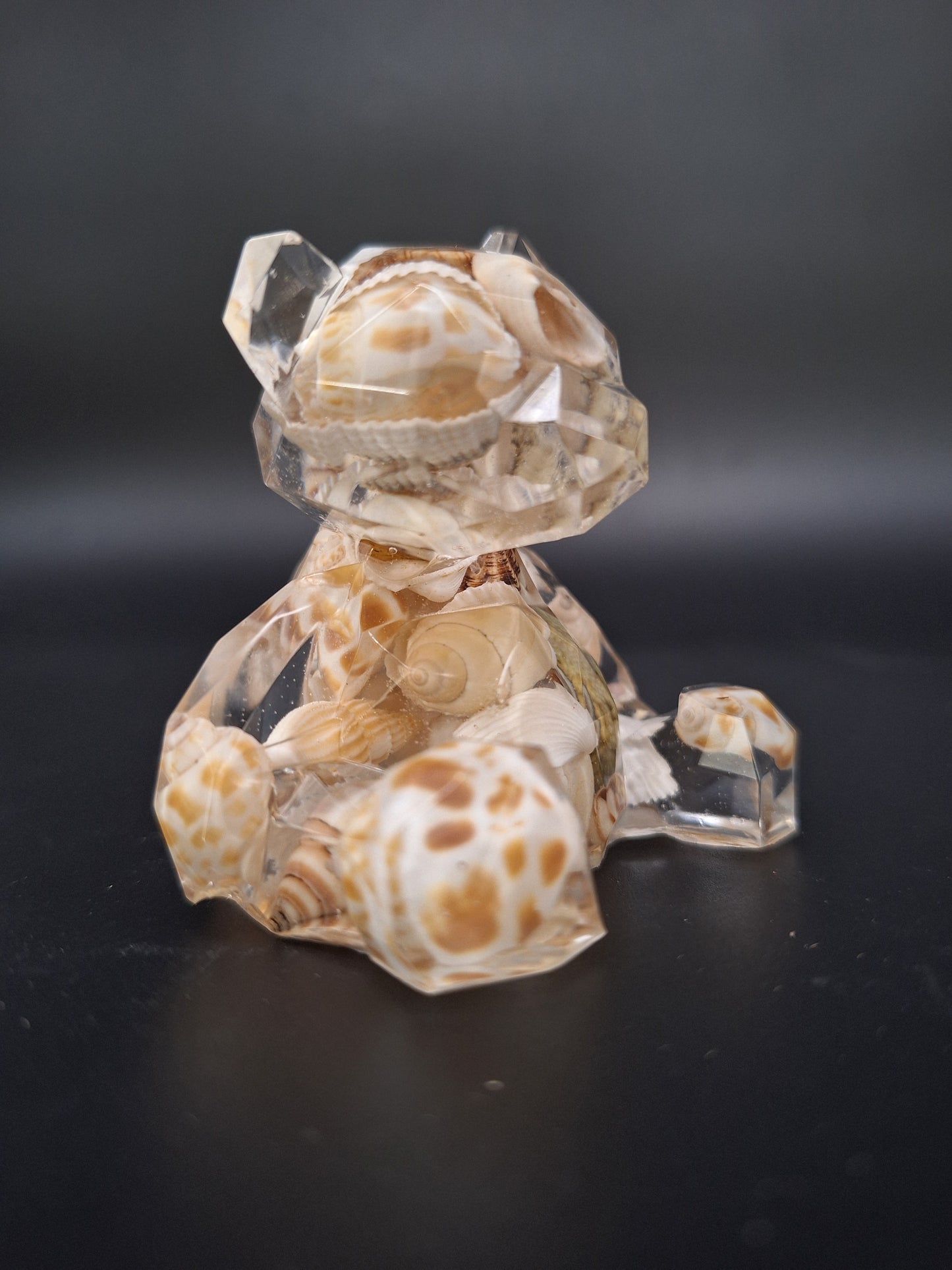 Kristallbär personalisierbar mit Muscheln