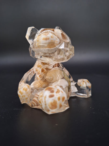 Kristallbär personalisierbar mit Muscheln