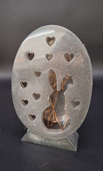 Handgefertigtes Lichtobjekt Osterhase