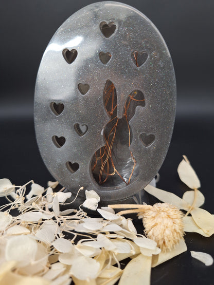 Handgefertigtes Lichtobjekt Osterhase