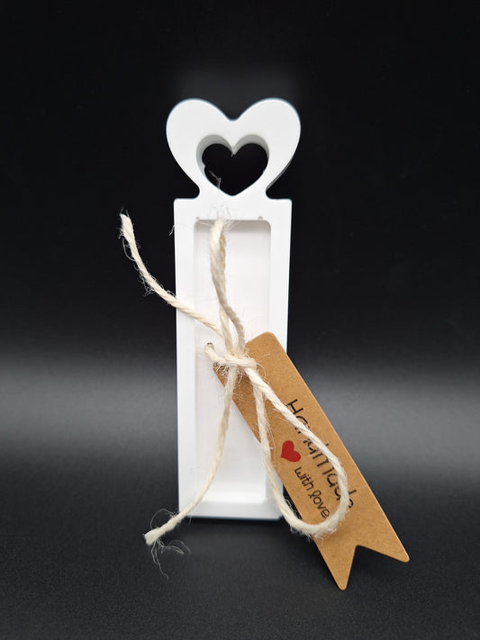 Geldgeschenk Anhänger aus Epoxidharz Herz handmade Geschenkidee