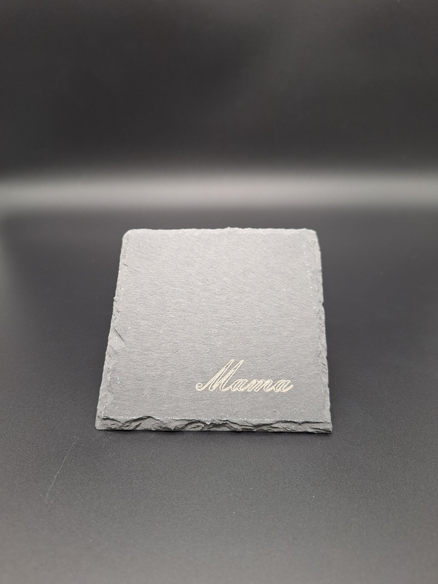 * Schiefer Untersetzer mit Gravur individuell personalisierbar