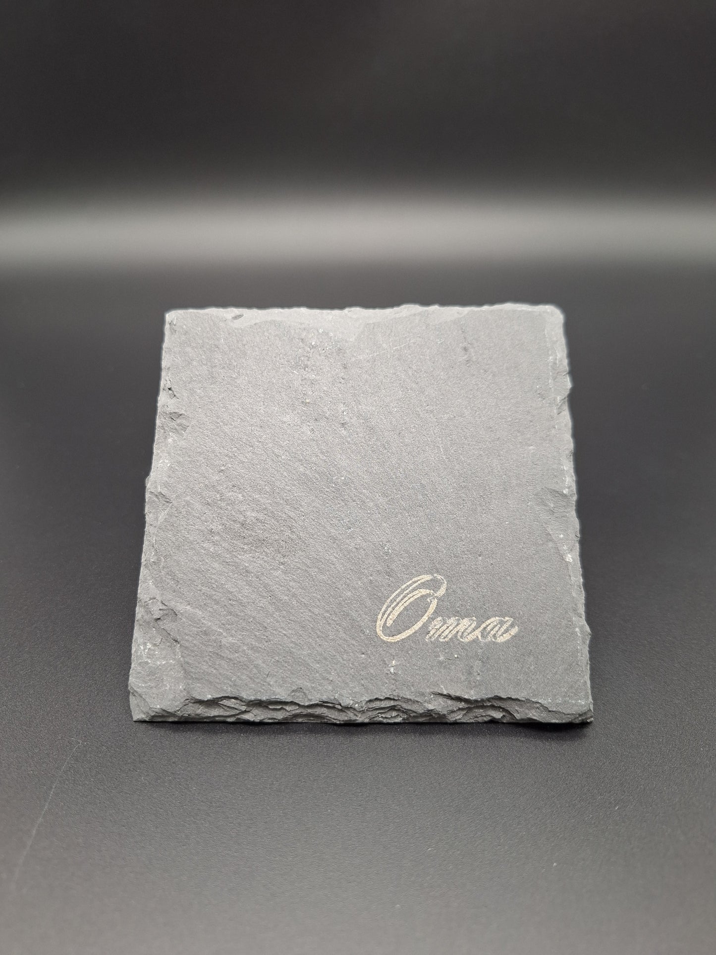 * Schiefer Untersetzer mit Gravur individuell personalisierbar