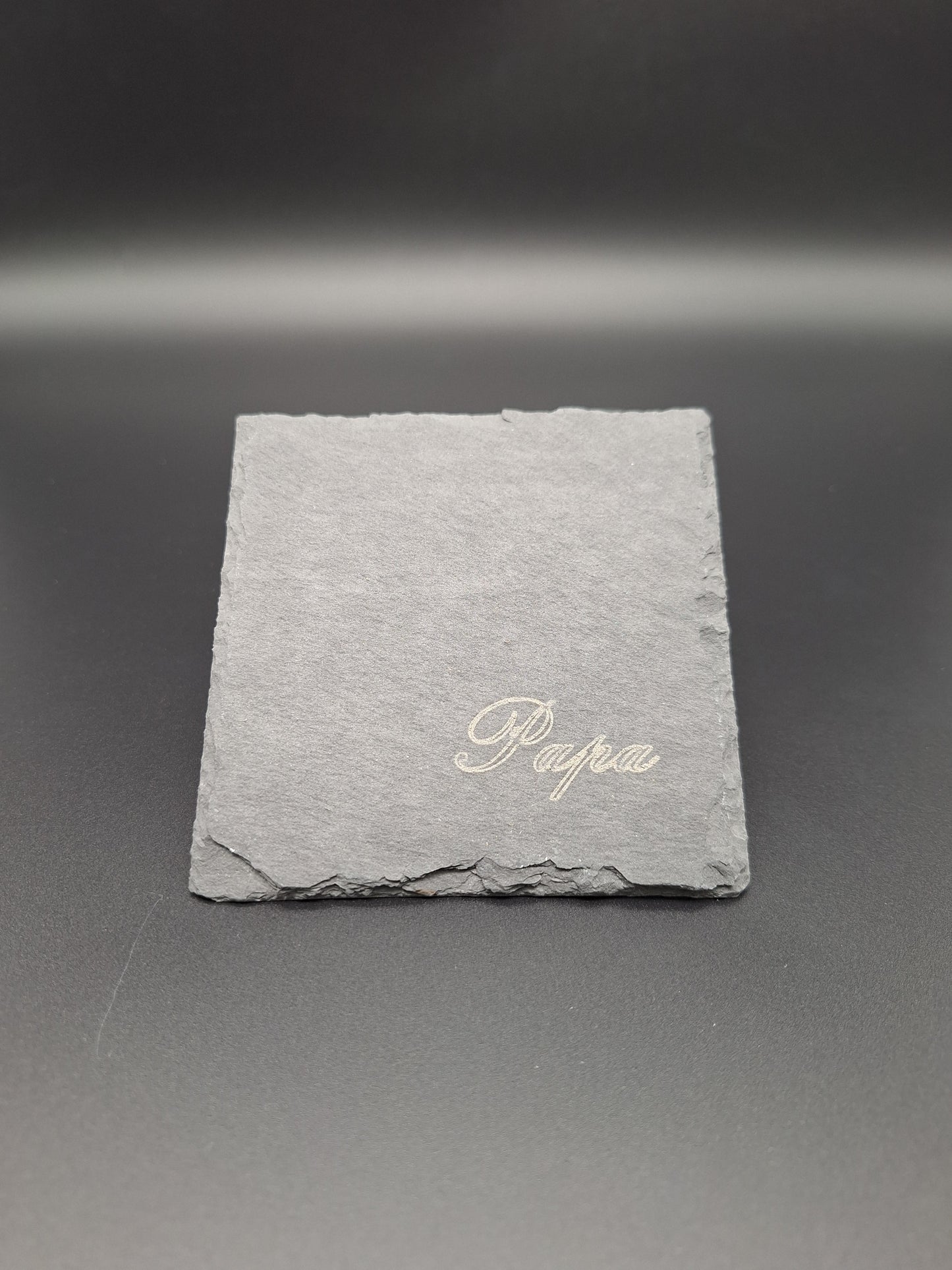 * Schiefer Untersetzer mit Gravur individuell personalisierbar