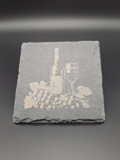 * Schiefer Untersetzer mit Gravur individuell personalisierbar