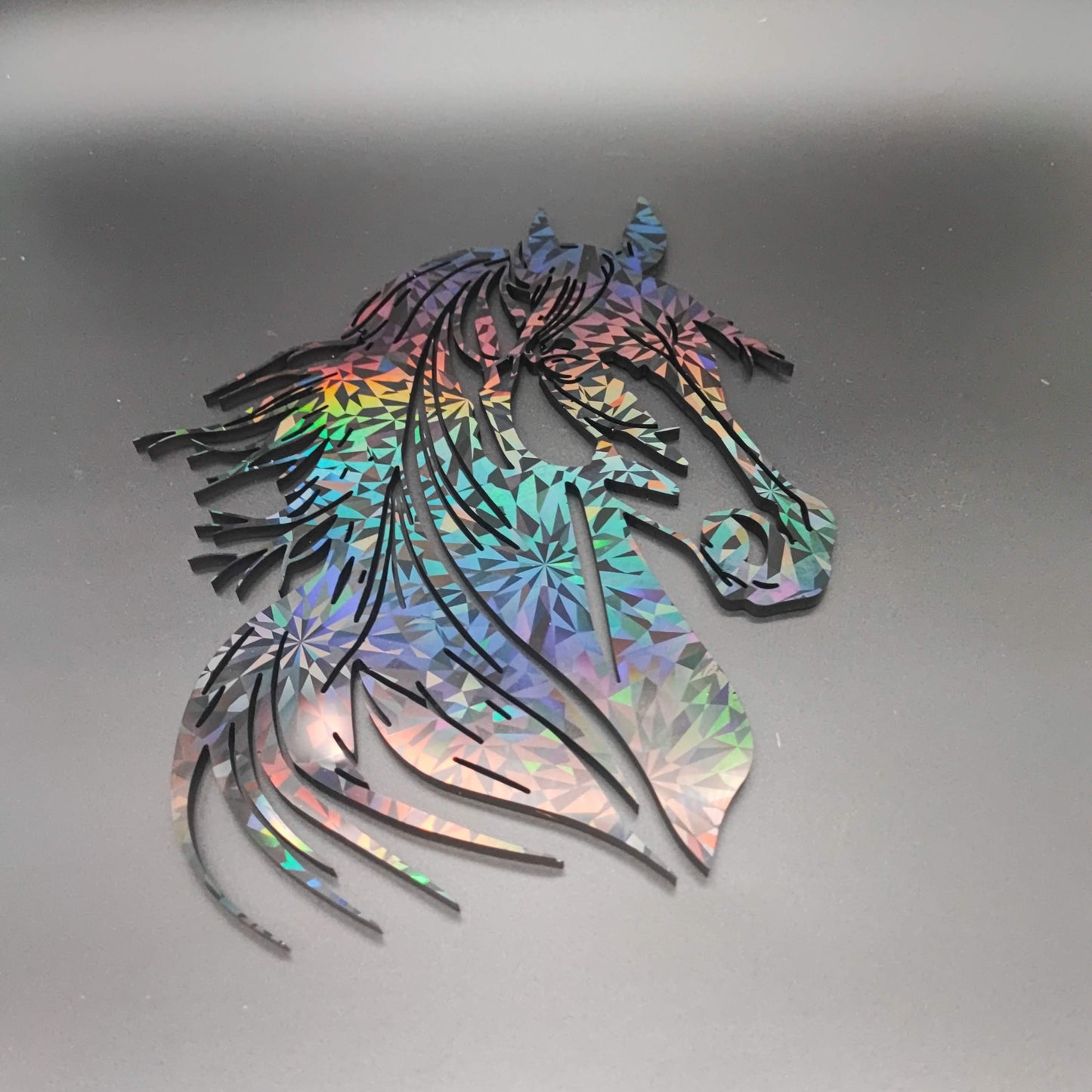 Pferdekopf in Regenbogenfarben