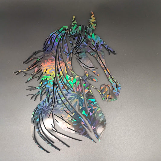 Pferdekopf in Regenbogenfarben