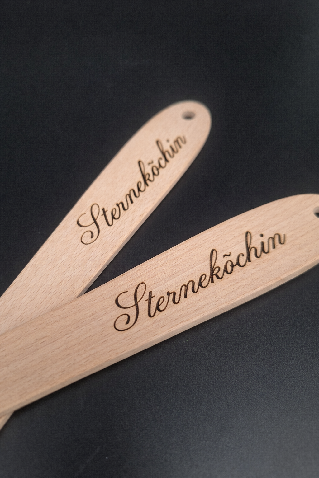 Personalisierbarer Pfannenwender aus Holz mit Gravur | Wunschtext möglich