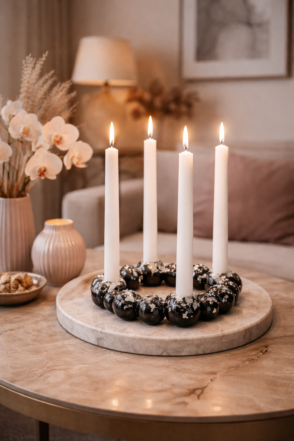 4er-Kerzenständer mit Kerzen – stylisch. vielseitig. besonders