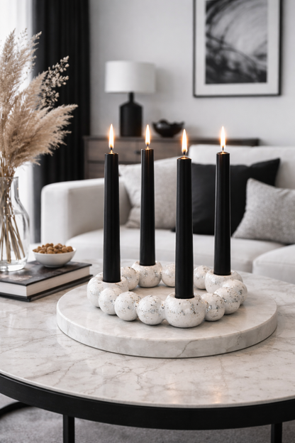 4er-Kerzenständer mit Kerzen – stylisch. vielseitig. besonders