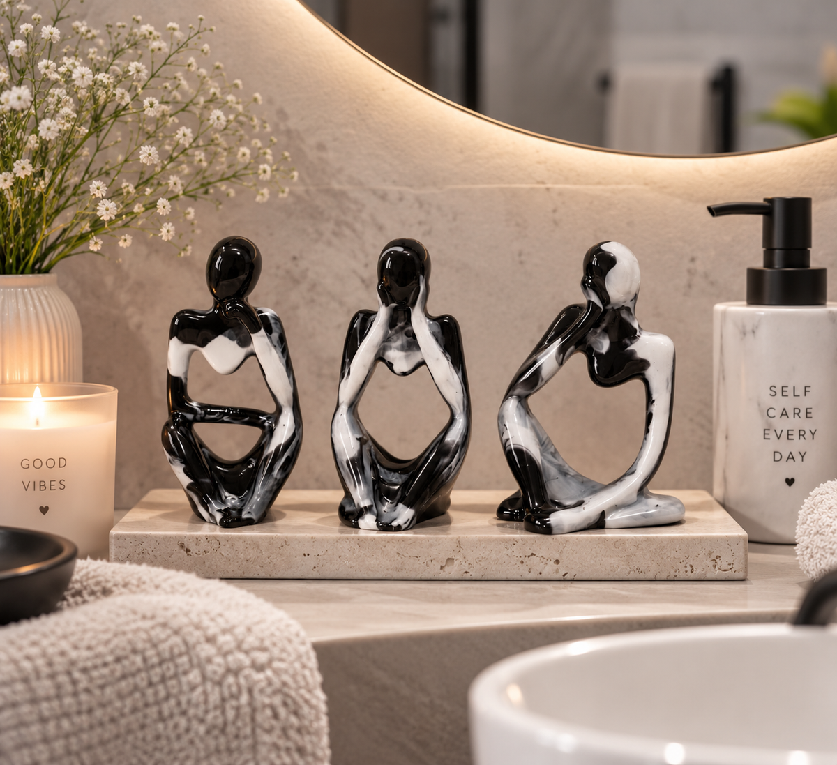 Frauenfigur 3er-Set – Ausdruck von Stärke, Ruhe & Weiblichkeit