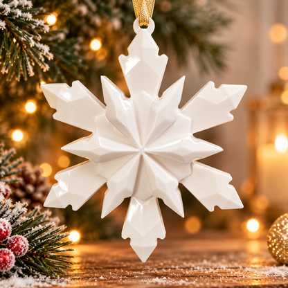 Schneeflocke Christbaumanhänger 11 cm | Verschiedene Farbvarianten