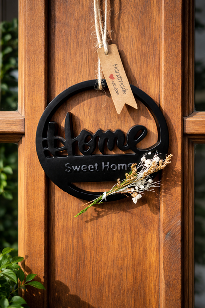 Home-Schild aus Epoxidharz – schlicht & liebevoll dekoriert