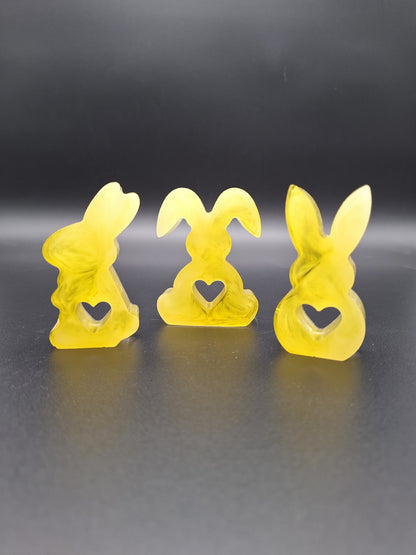 Dreier-Hasen-Set aus Epoxidharz | handgemachte Osterdeko