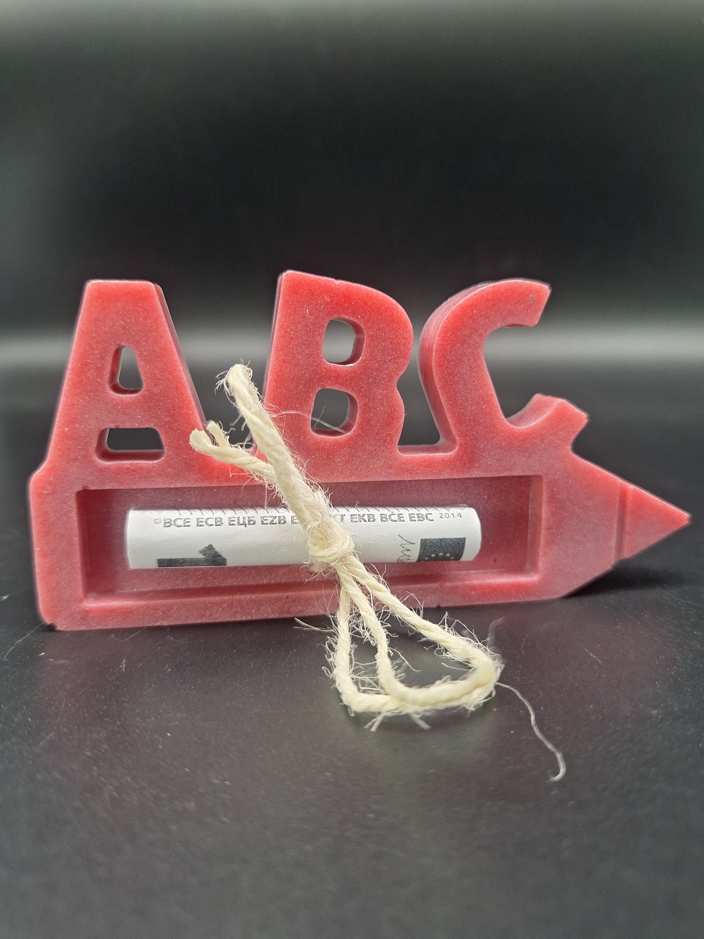 ABC Geschenk Einschulung Geldhalter | Handmade 12 x 7 cm