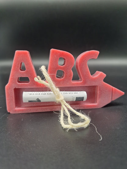ABC Geschenk Einschulung Geldhalter | Handmade 12 x 7 cm