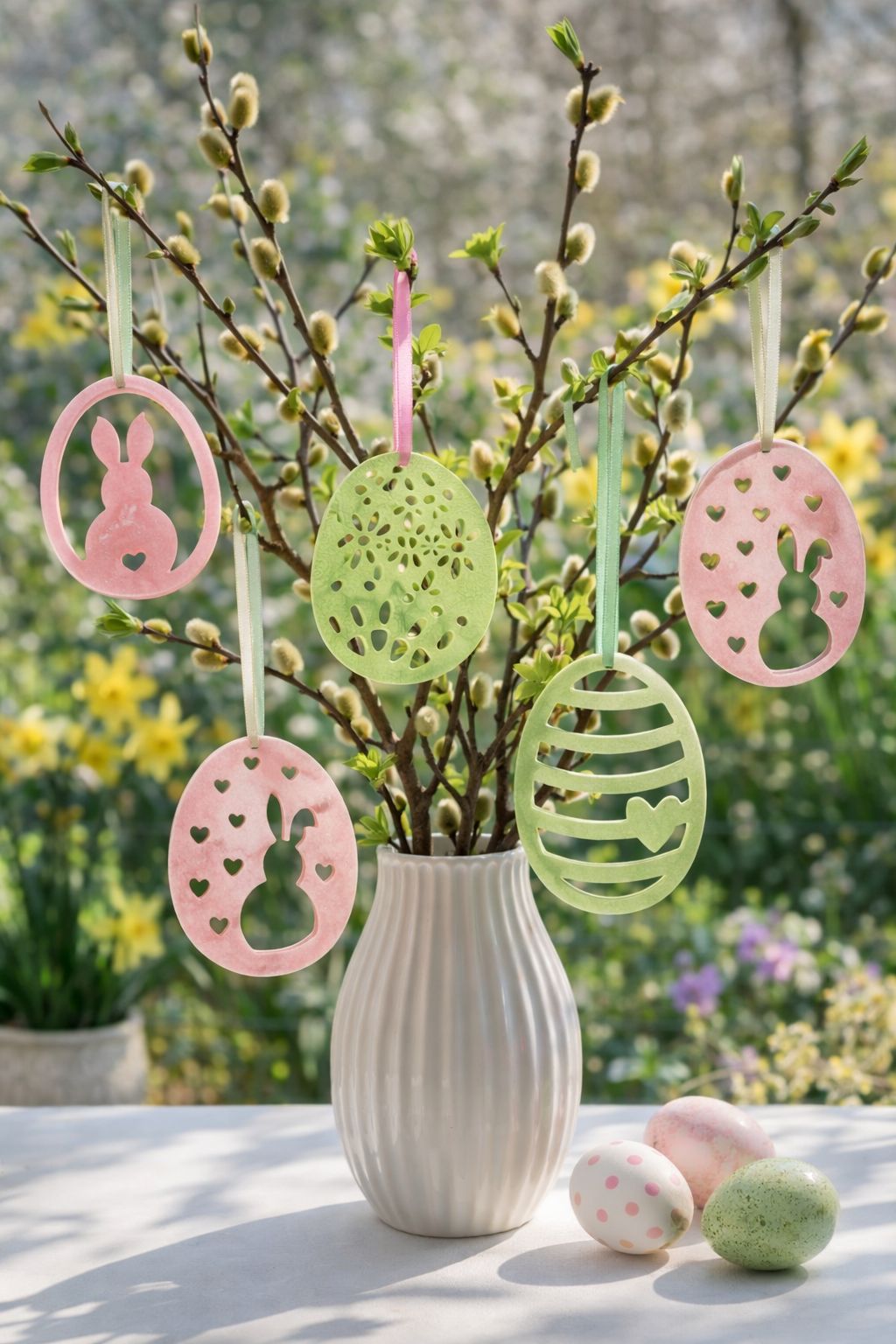 Handgemachter Osteraufhänger aus Epoxidharz