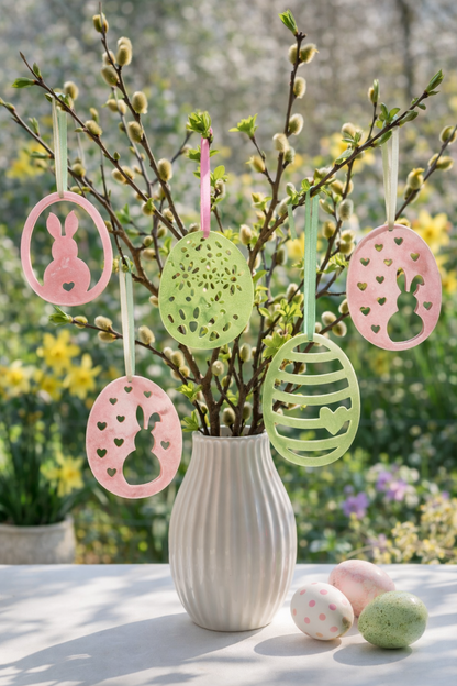 Handgemachter Osteraufhänger aus Epoxidharz