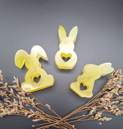 Dreier-Hasen-Set aus Epoxidharz | handgemachte Osterdeko