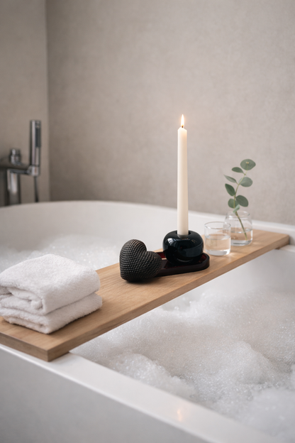 Tablett mit Herz und Kerzenständer – Deko trifft Emotion