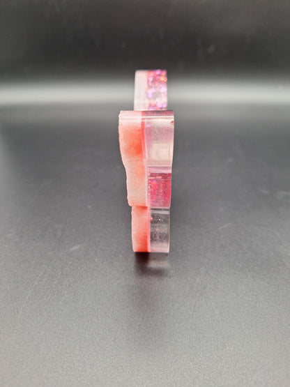 Epoxidharz Schmetterling 14 x 10 cm mehrschichtig mit holografischem Glitzer