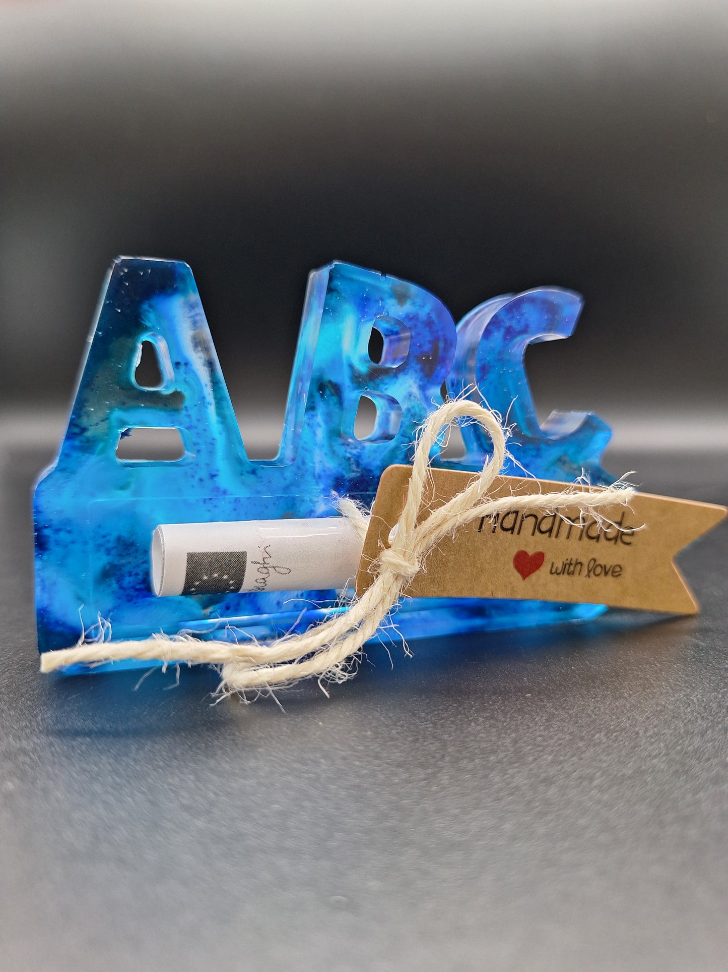ABC Geschenk Einschulung Geldhalter | Handmade 12 x 7 cm