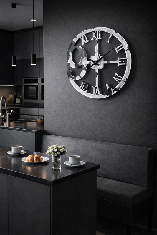 Design-Wanduhr mit römischen Ziffern – Stil trifft auf Zeitgefühl