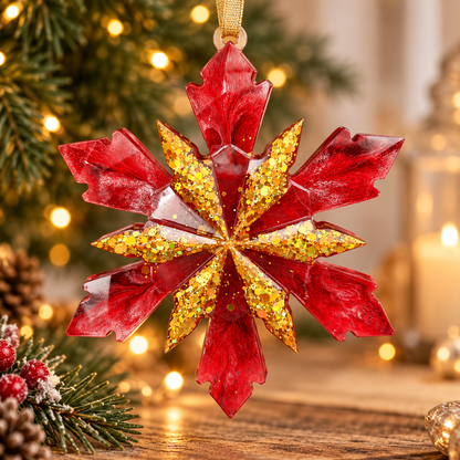 Schneeflocke Christbaumanhänger 11 cm | Verschiedene Farbvarianten